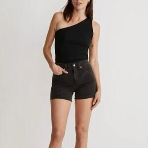 Madewell High Rise Black Denim Shorts size 29